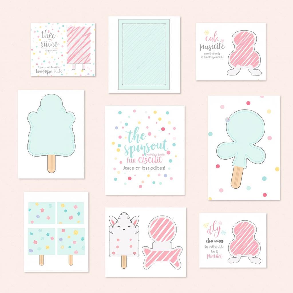 Various popsicle template designs