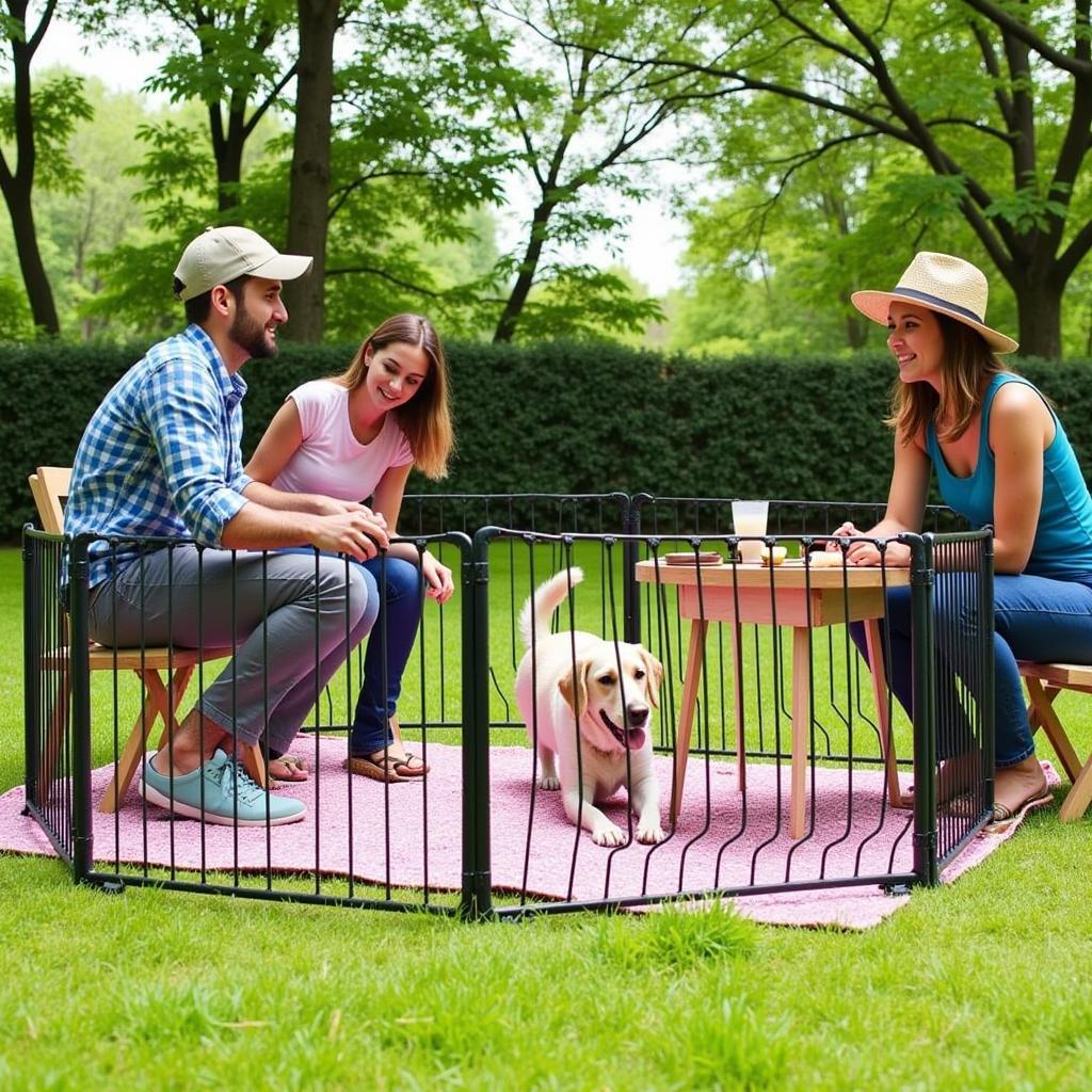 Portable Free Standing Pet Fence