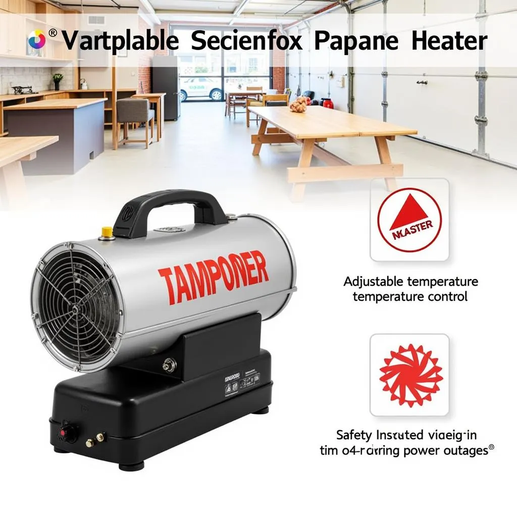 Portable Propane Heater with Adjustable Temperature Control