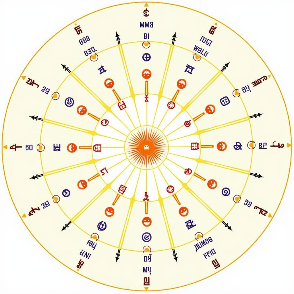 Example of a Prashna Kundali Chart