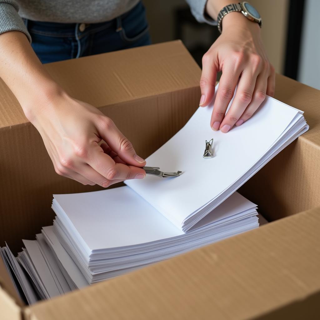 Preparing Documents for Shredding