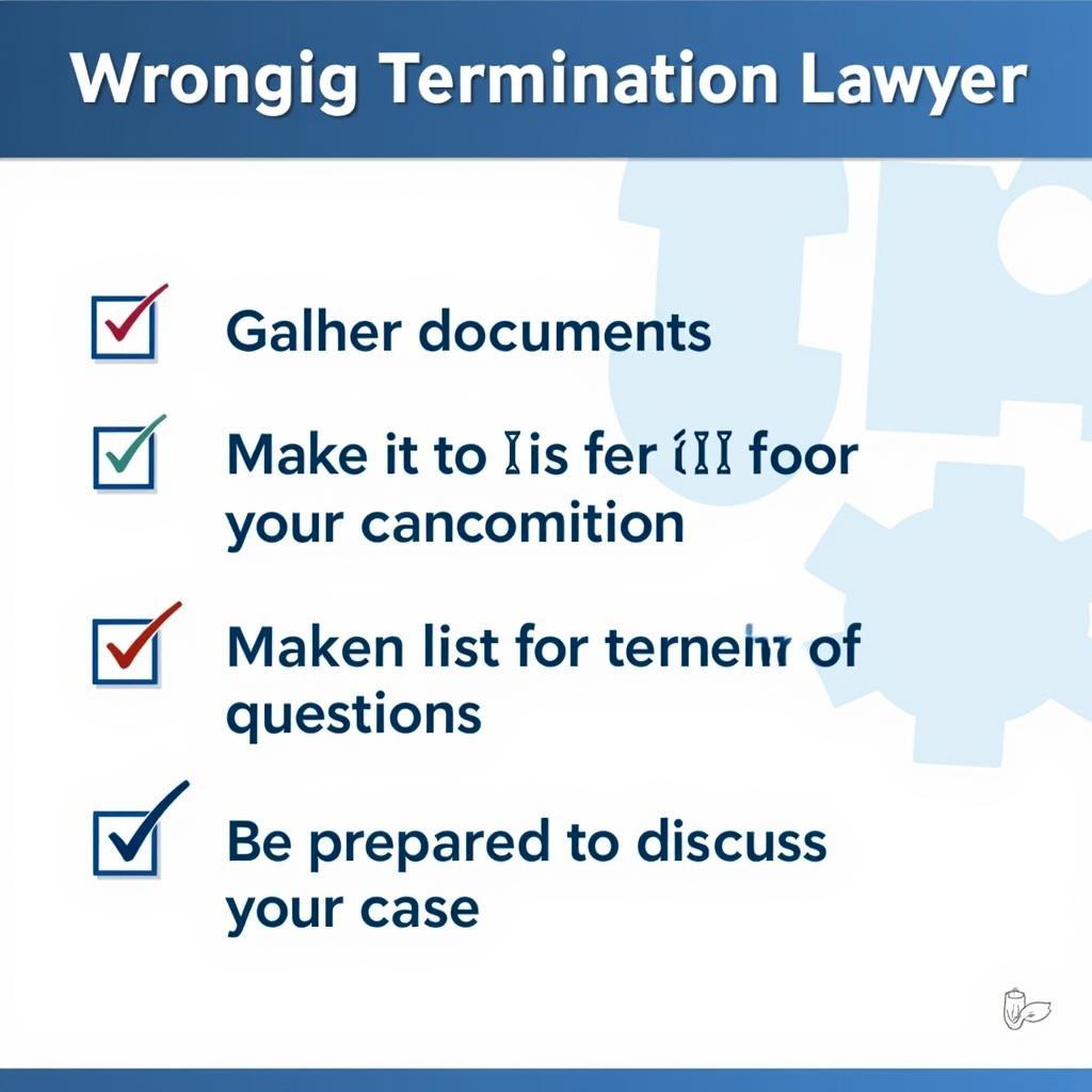 Preparing for a wrongful termination consultation