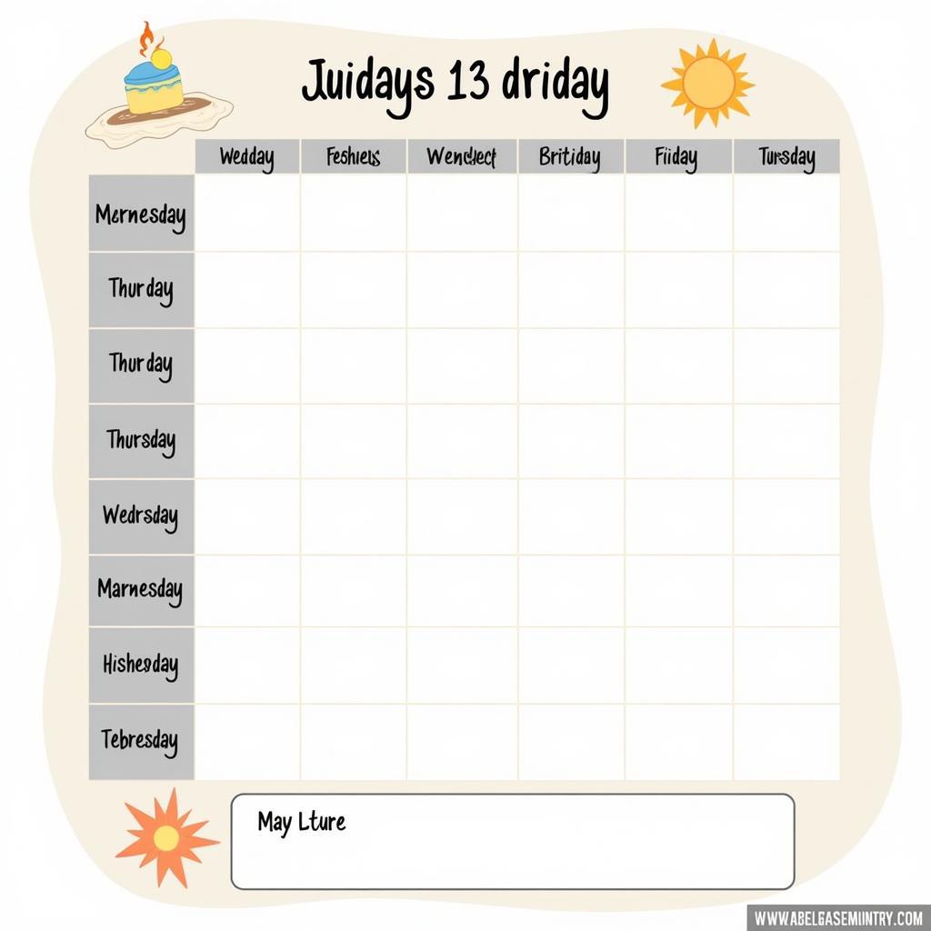 Printable Days of the Week Chart with Activities for Kids