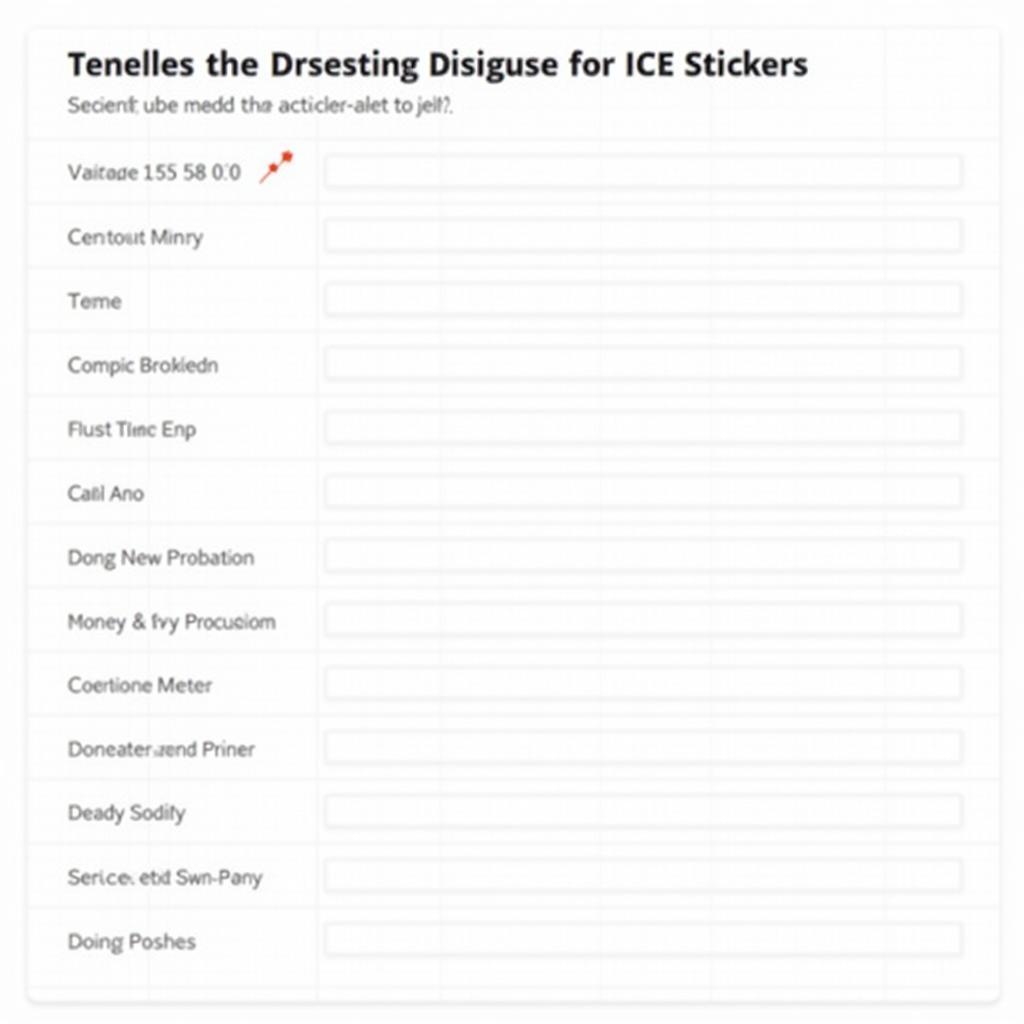 Printable ICE Sticker Template