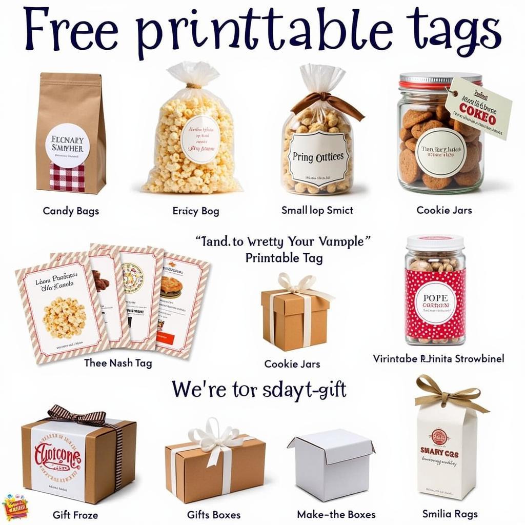 Using Printable Tags for Different Treats and Gifts