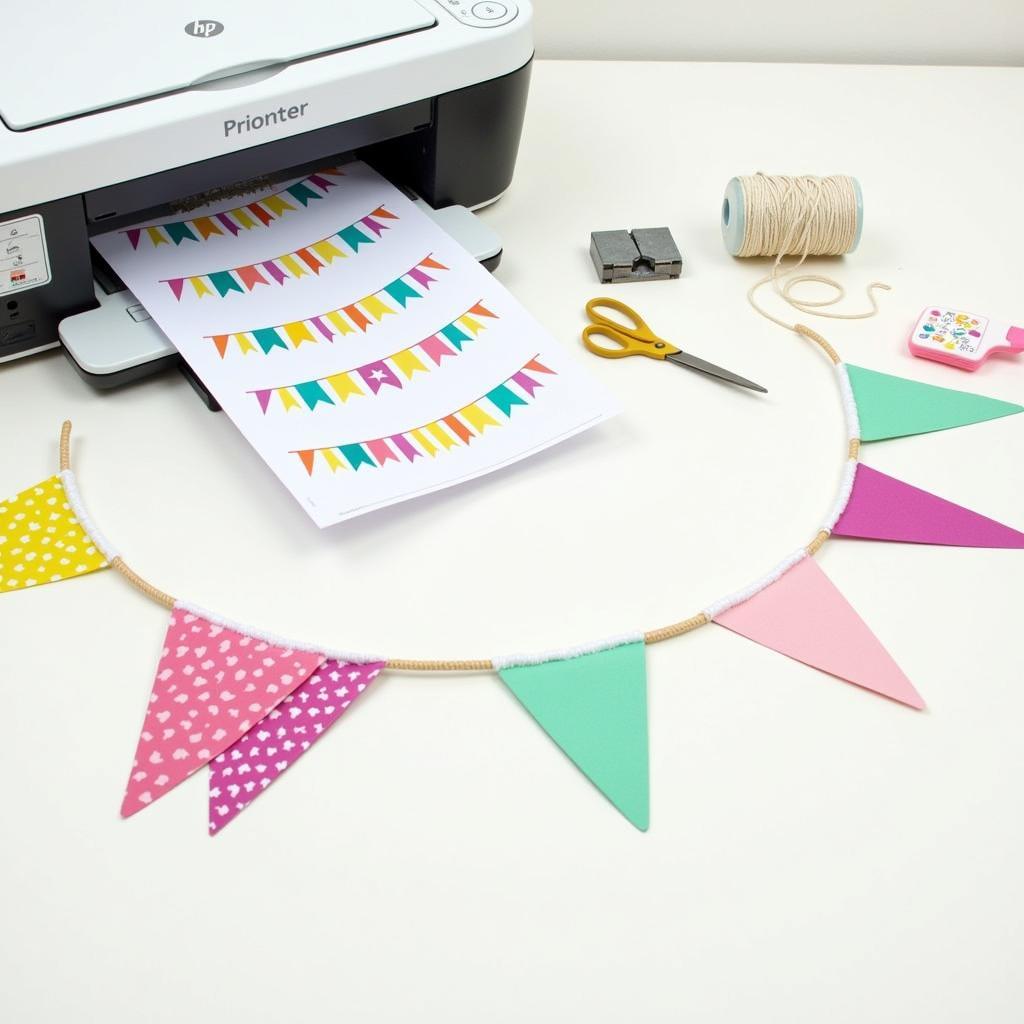 Printing Easter Bunting at Home