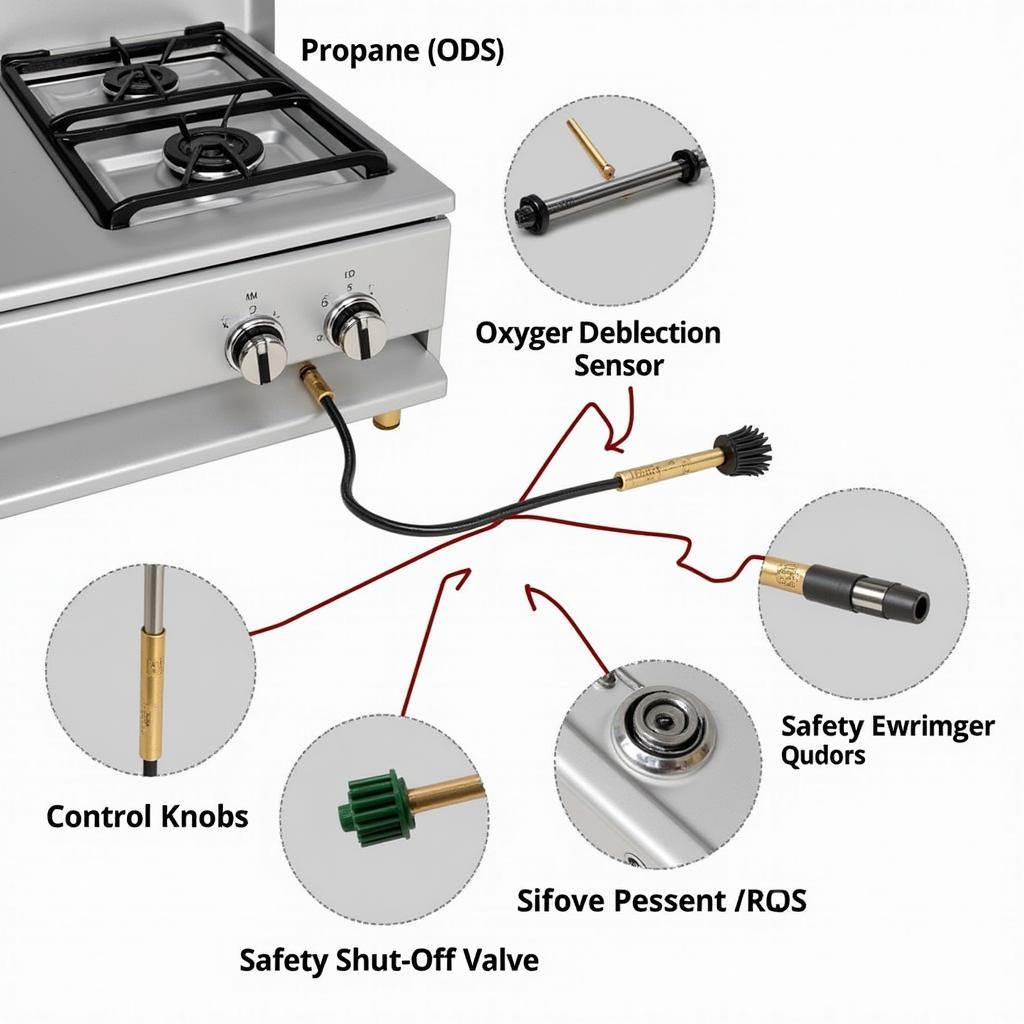 Safety features of a vent-free propane stove