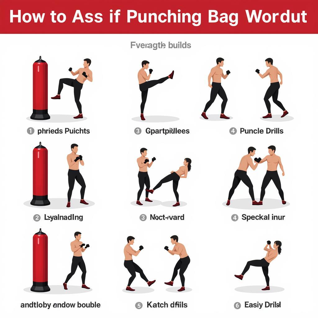 Workout Routine with a Punching Bag Free Stand