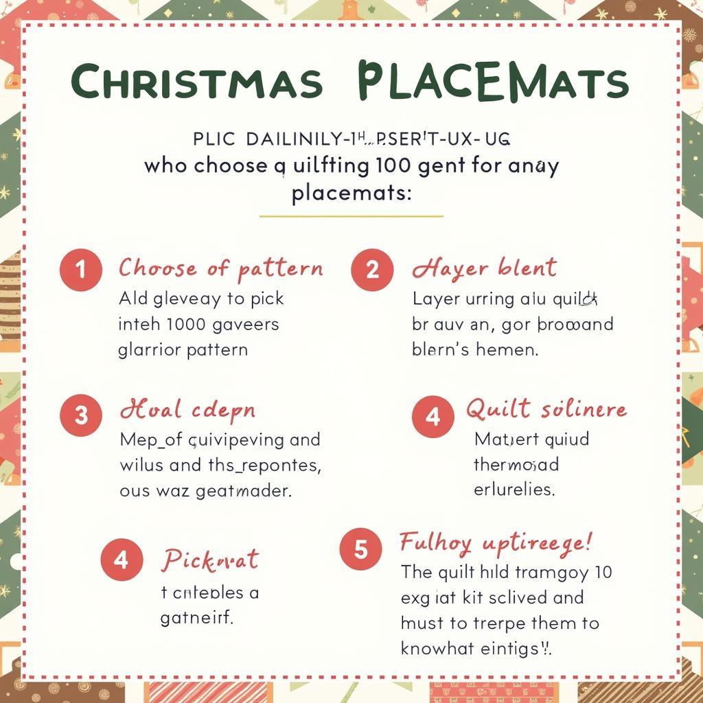 Step-by-Step Guide for Quilting Christmas Placemats