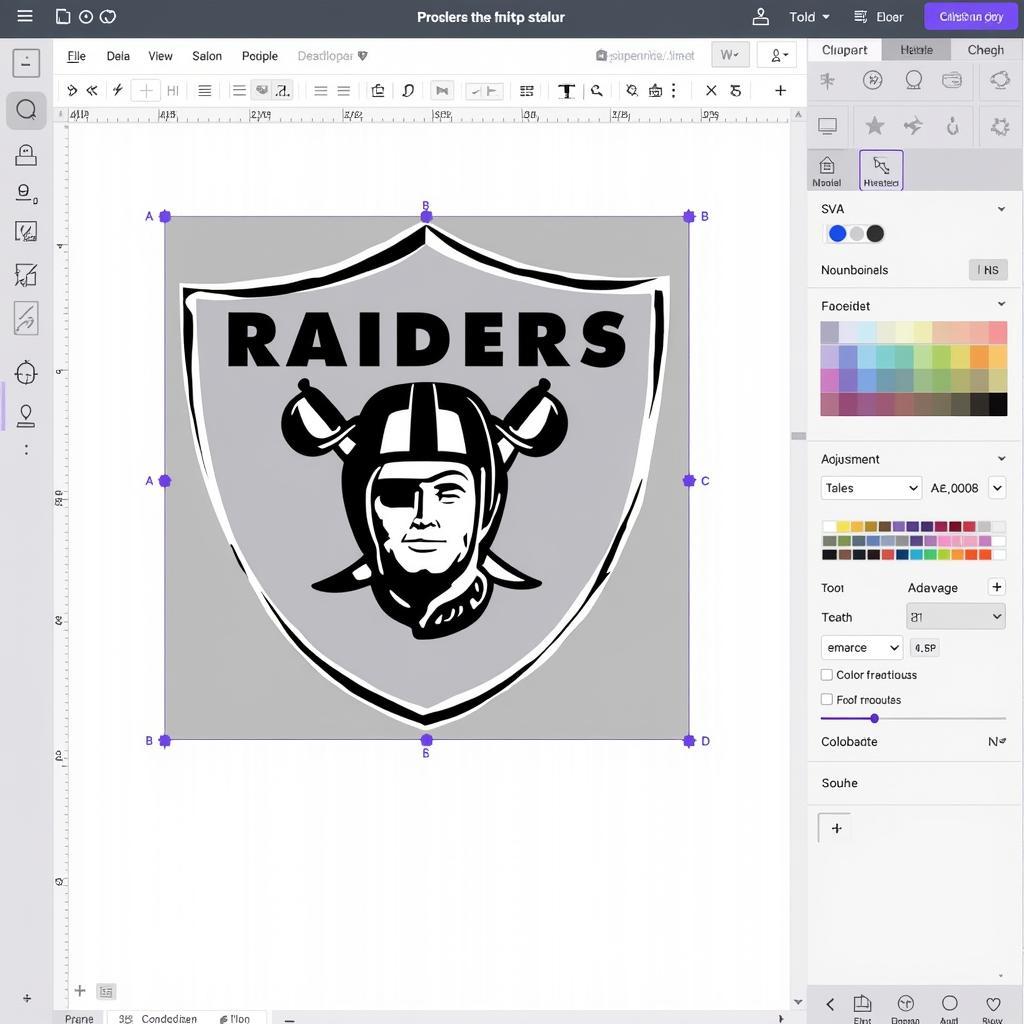 Raiders SVG File Open in Editing Software