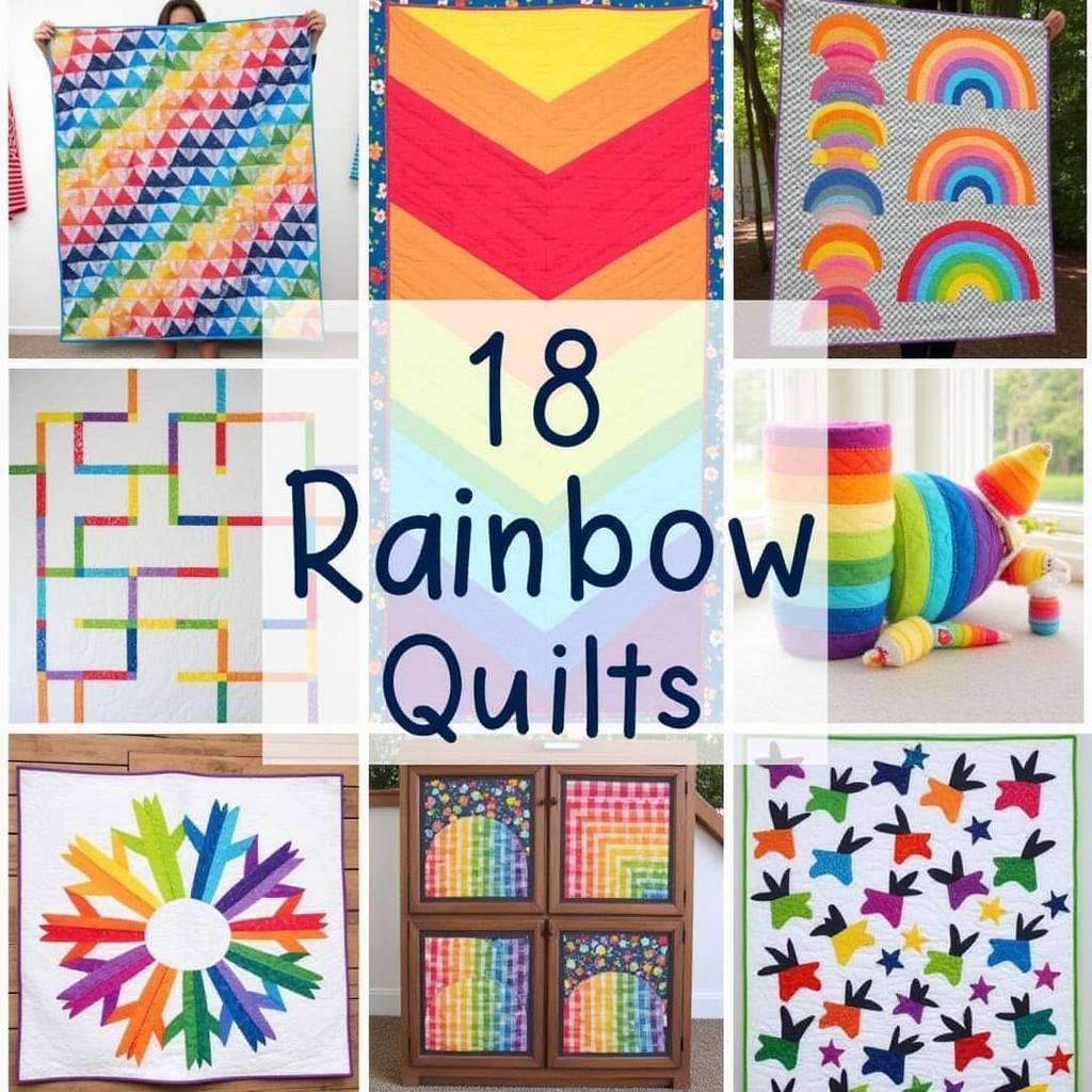 Variety of Rainbow Quilt Patterns