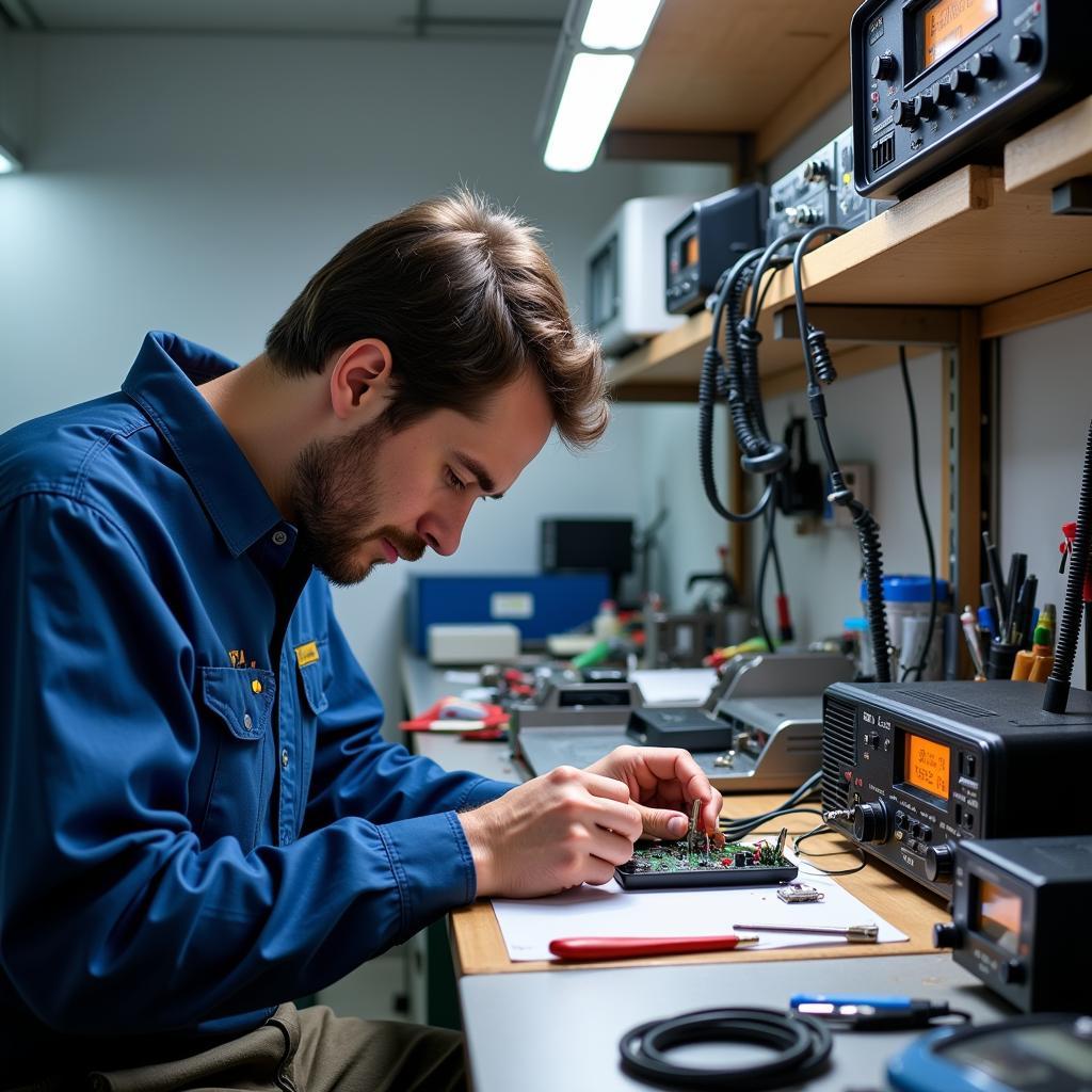 An electronics repair shop specializing in audio equipment