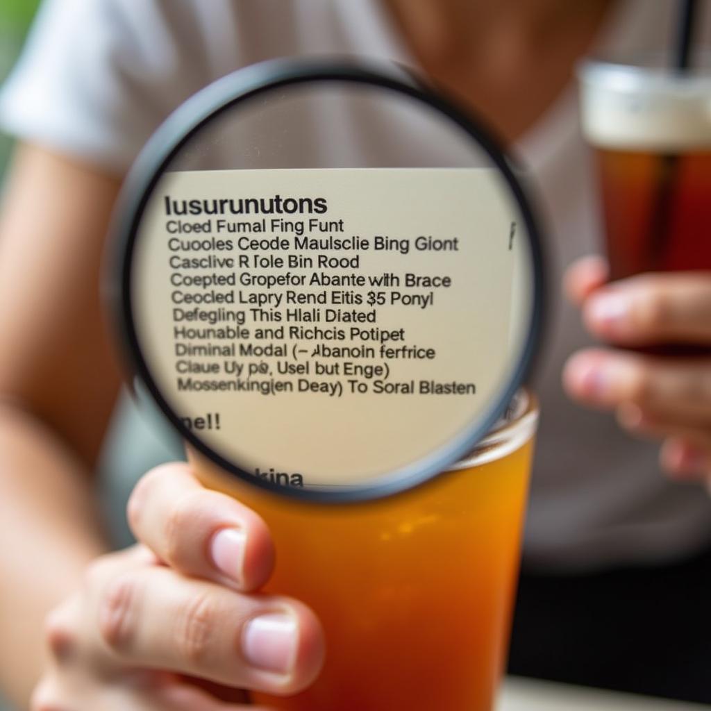 Reading Drink Labels Carefully