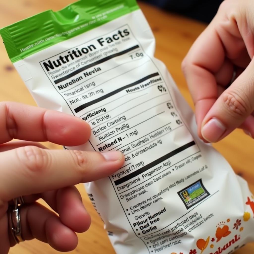 Reading Sugar-Free Candy Label