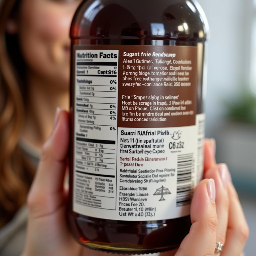 Reading Sugar-Free Syrup Labels