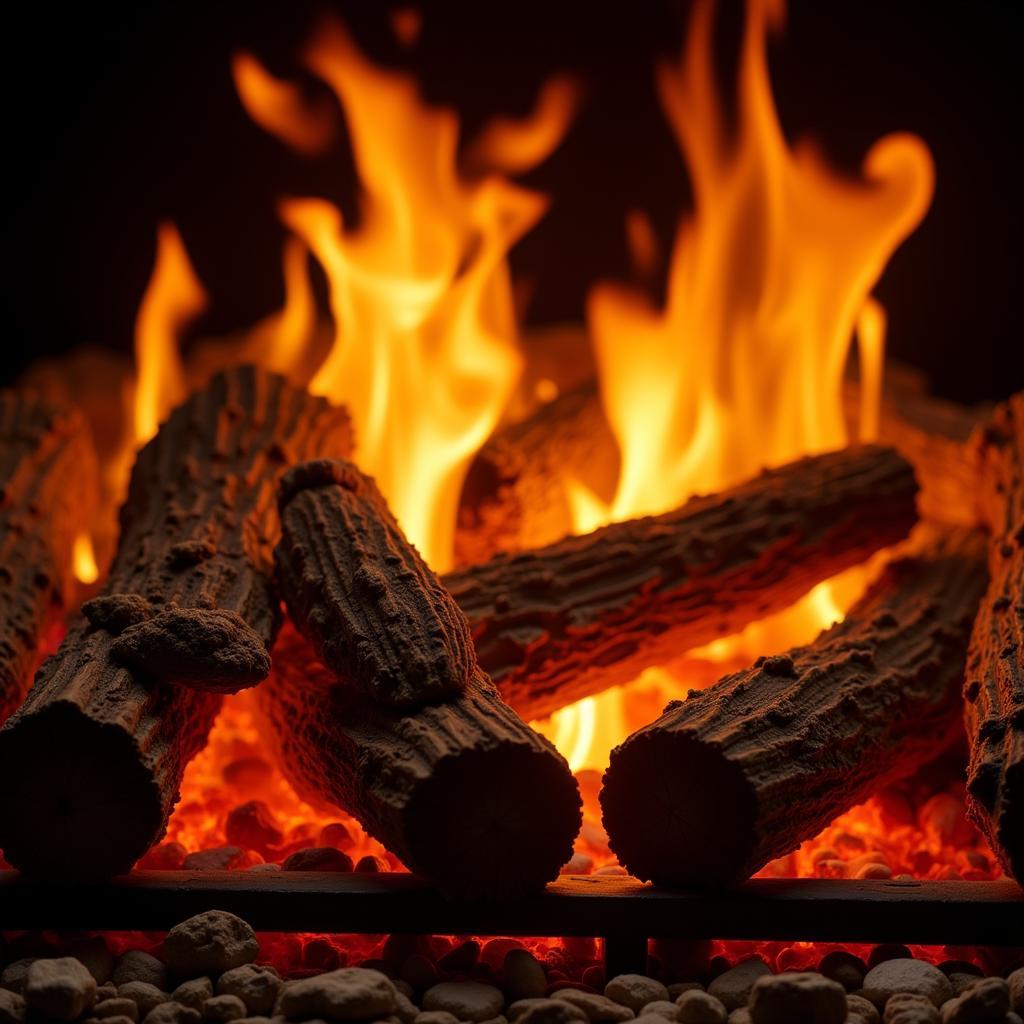 Realistic Gas Log Flames