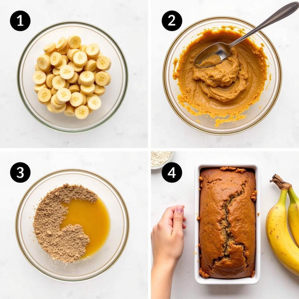 Baking Process for Refined Sugar Free Banana Bread