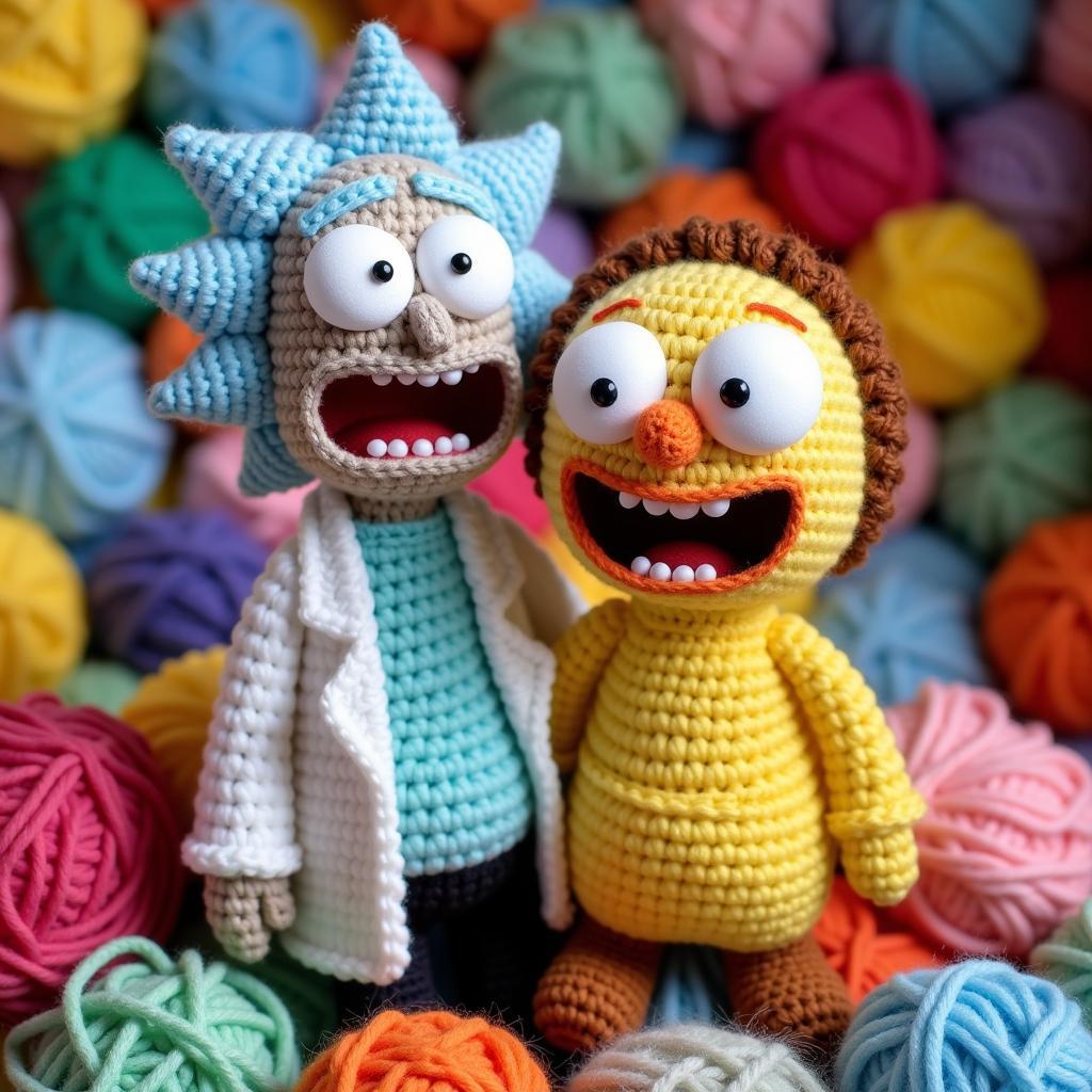 Rick and Morty Amigurumi Crochet Pattern