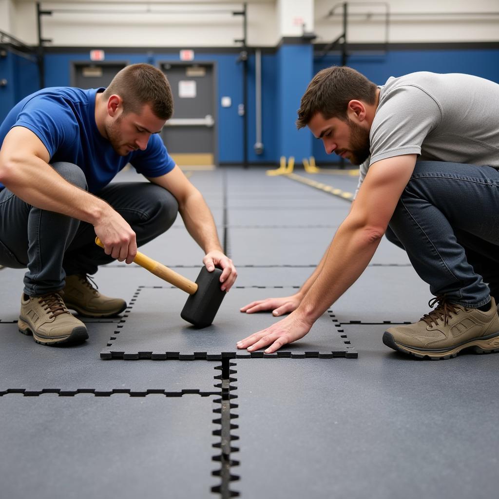 Rubber Flooring Installation