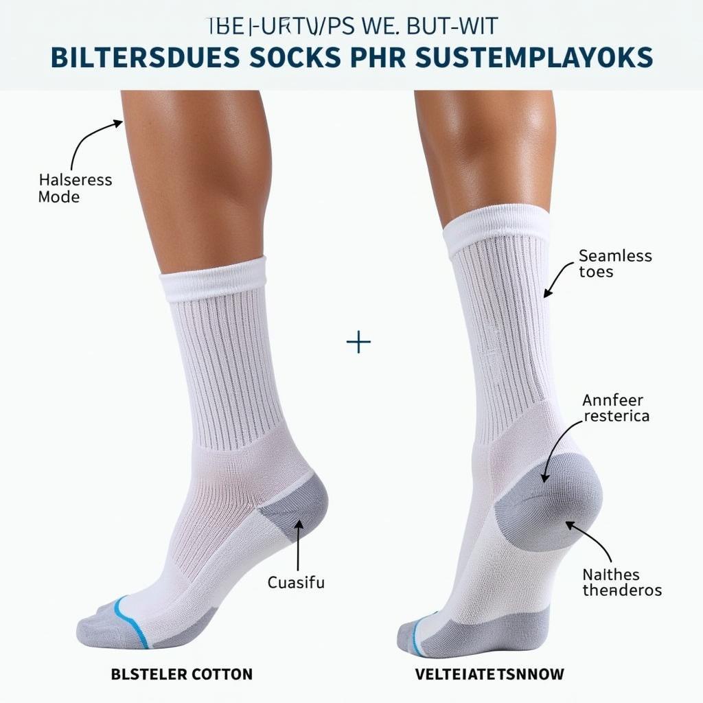 Comparison of cotton socks and blister-free running socks