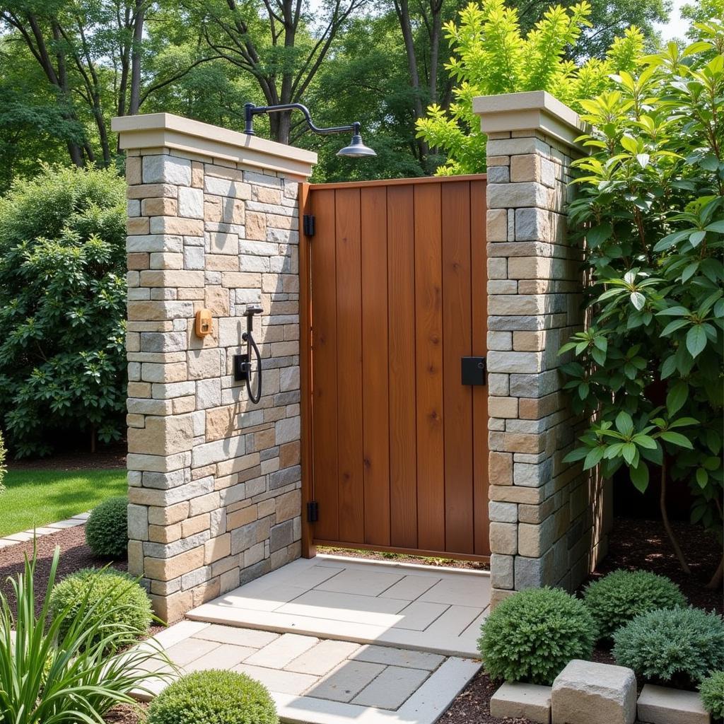 Rustic Outdoor Shower Design