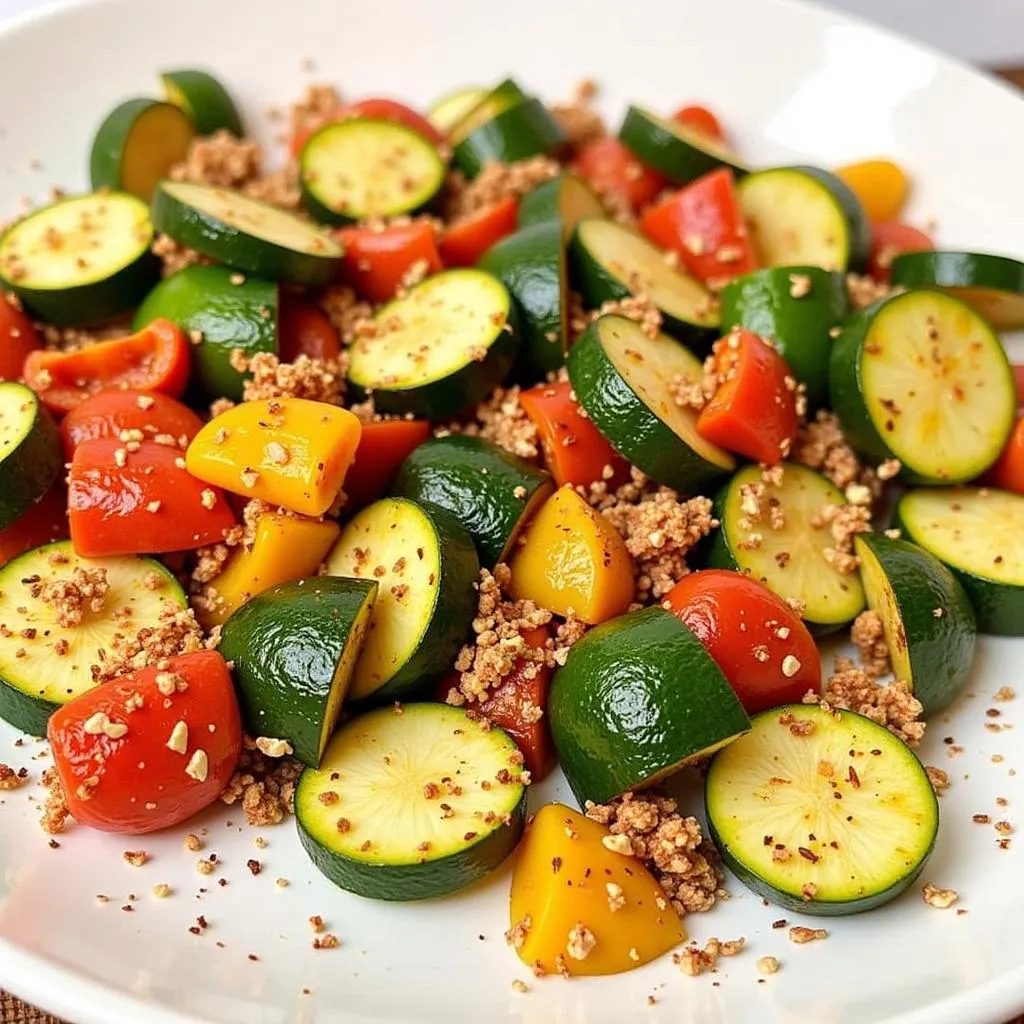 Salt-Free Greek Seasoning Adding Flavor to Roasted Vegetables