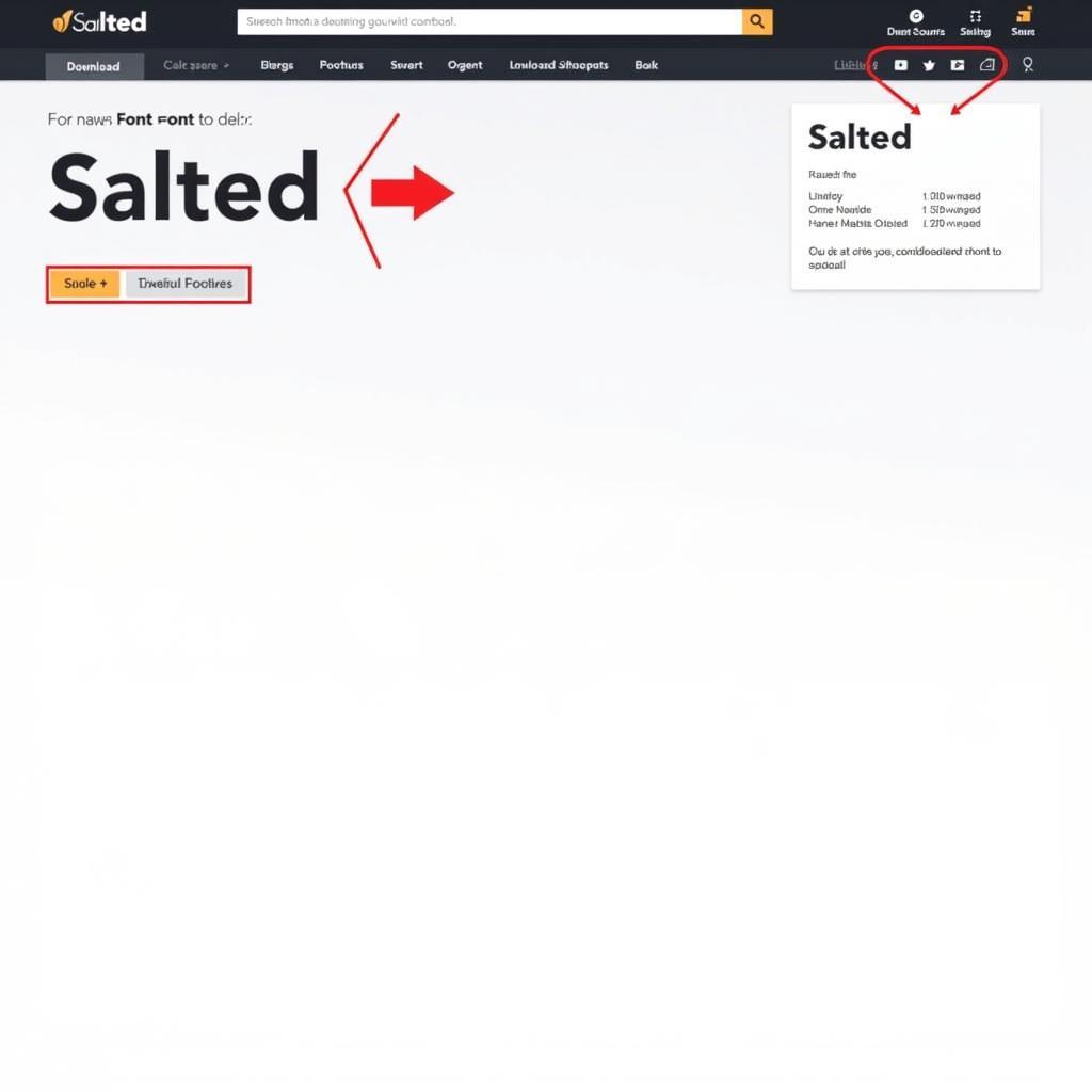 Screenshot of Salted Font Download Page