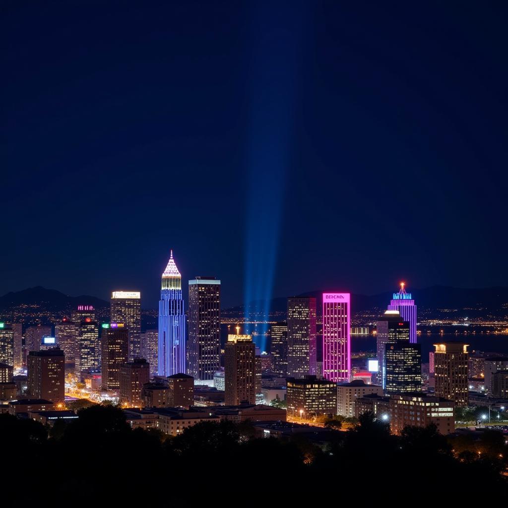 San Antonio skyline at night