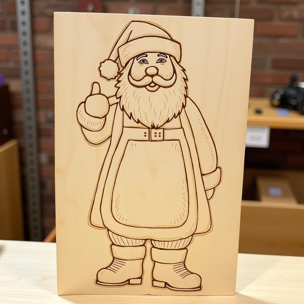 Beginner-Friendly Santa Wood Carving Pattern