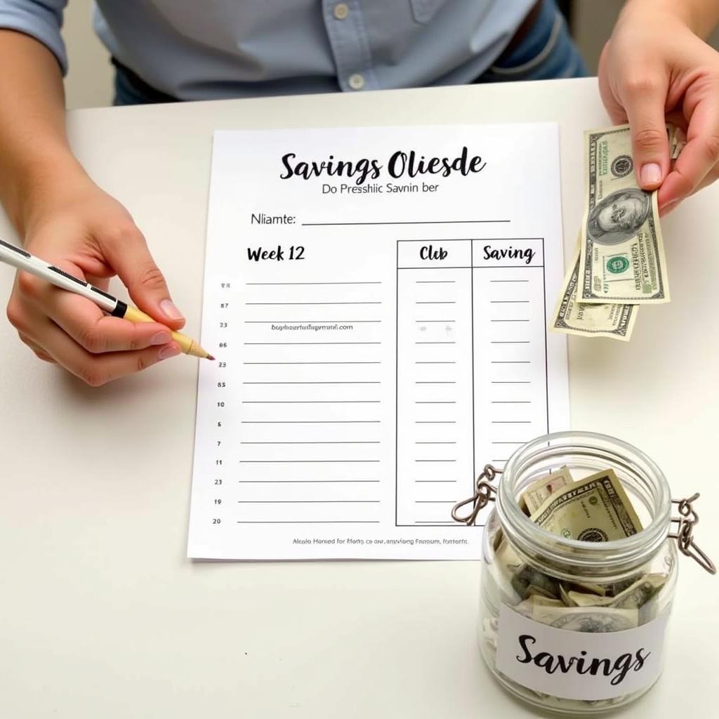 Savings Challenge Tracker in Use