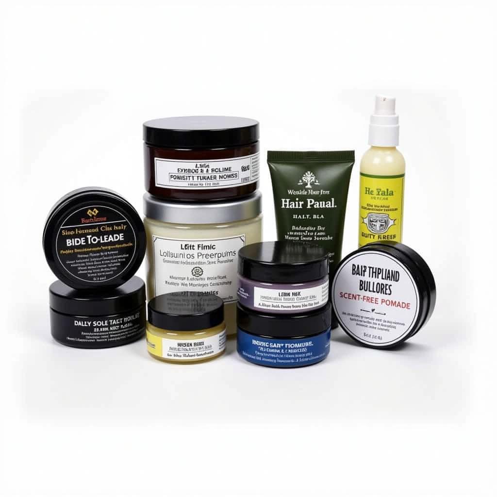 A Variety of Scent-Free Pomade Products