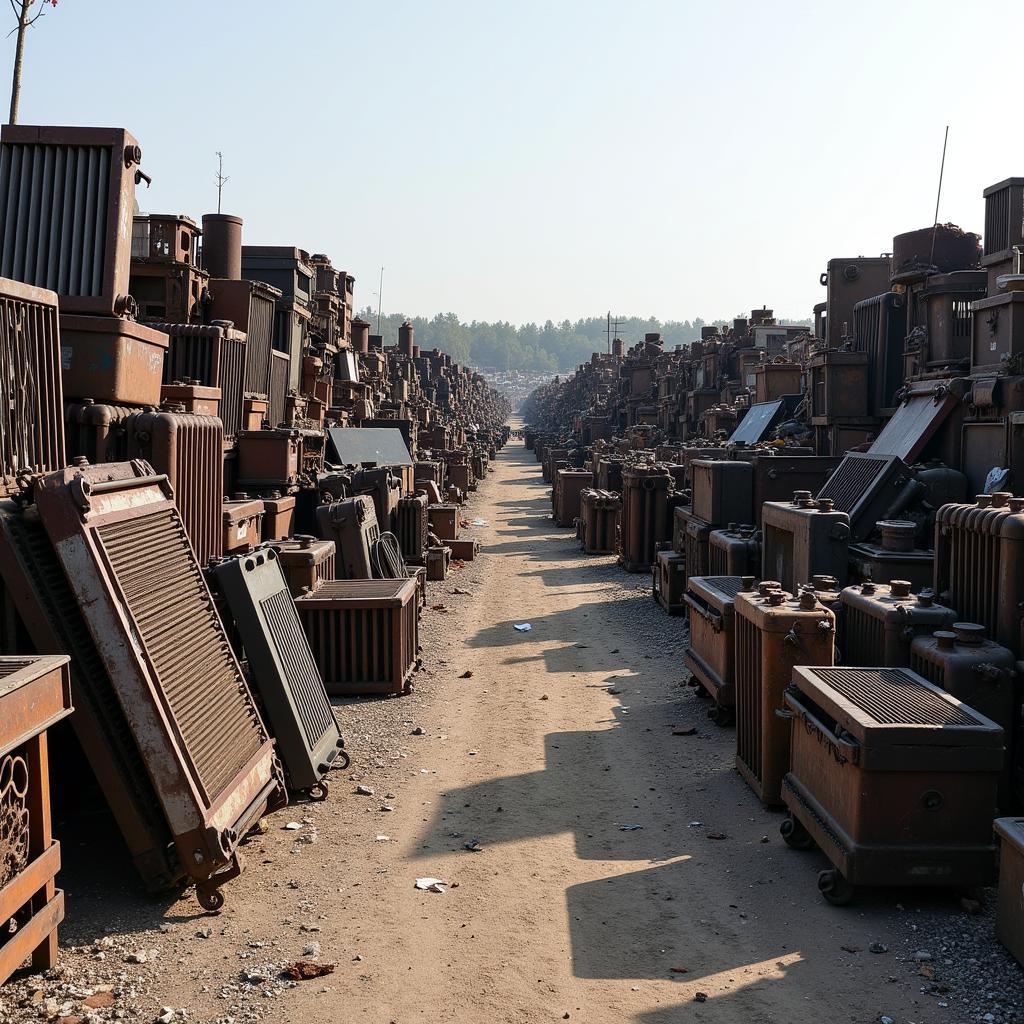 Scrap Yard with Radiators