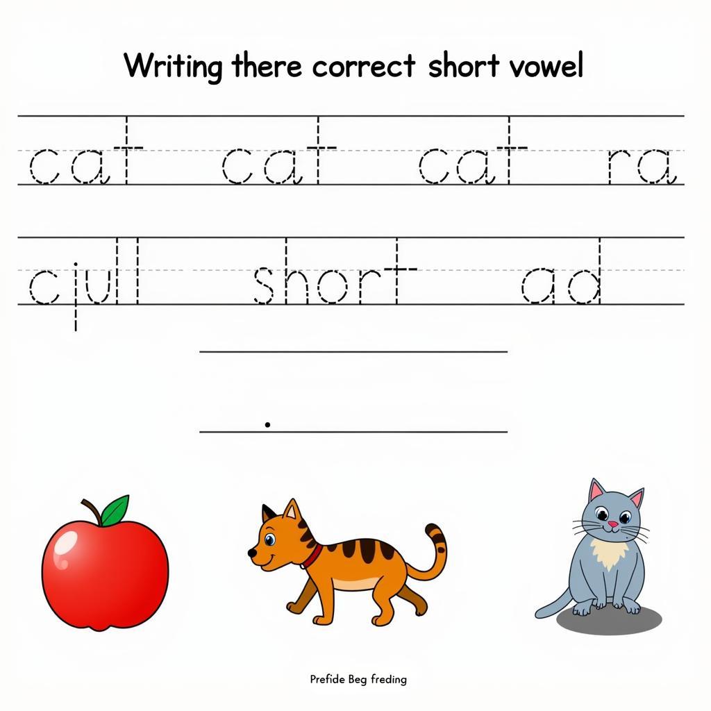 Short Vowel Practice Sheet