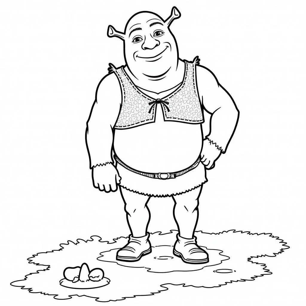 Free printable Shrek coloring sheets featuring Shrek, Fiona, Donkey, and more!