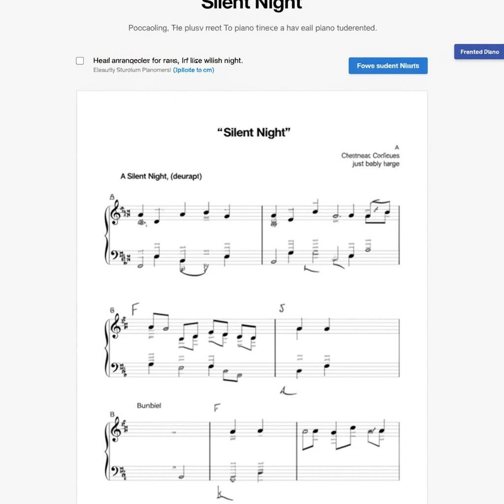 Free Silent Night Sheet Music for Beginner