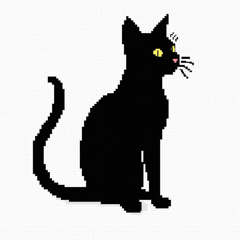 Simple Cat Cross Stitch Pattern