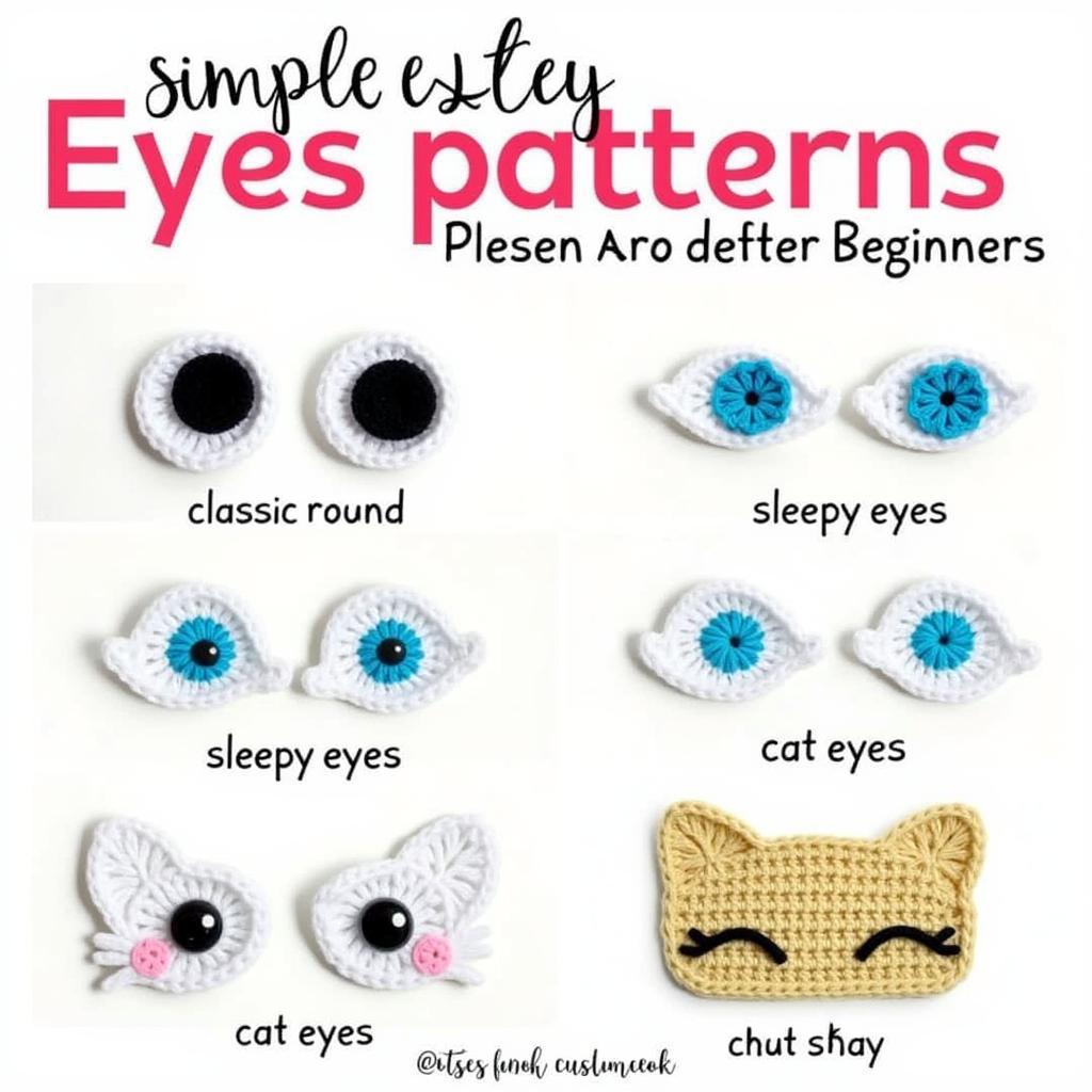 Simple Crochet Eyes Free Patterns