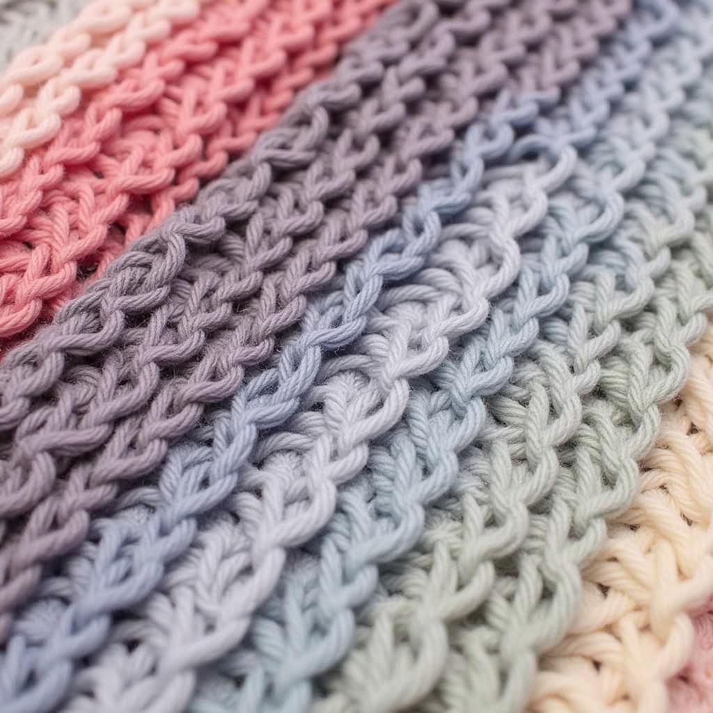 Variegated Scarf with Simple Stitch