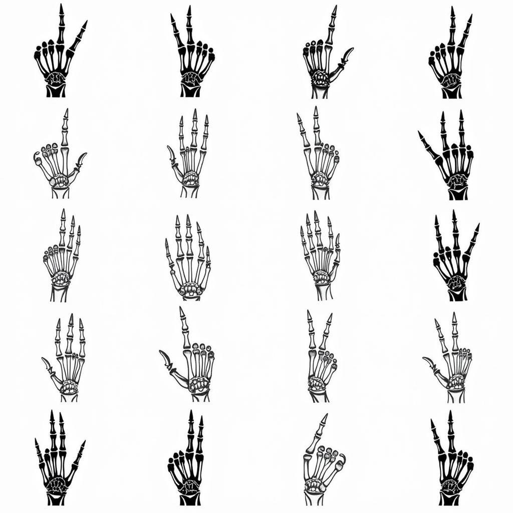 Skeleton Middle Finger SVG Collection