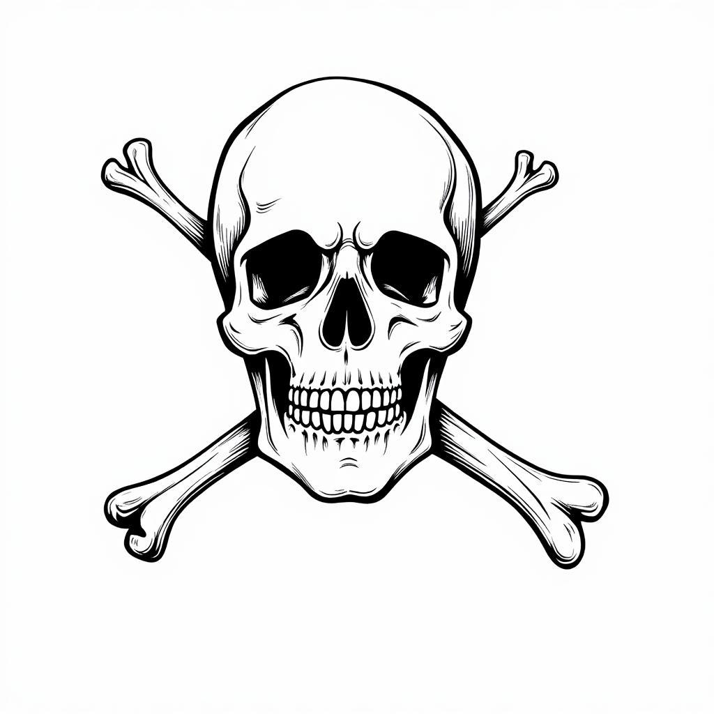 Skull with Crossbones SVG