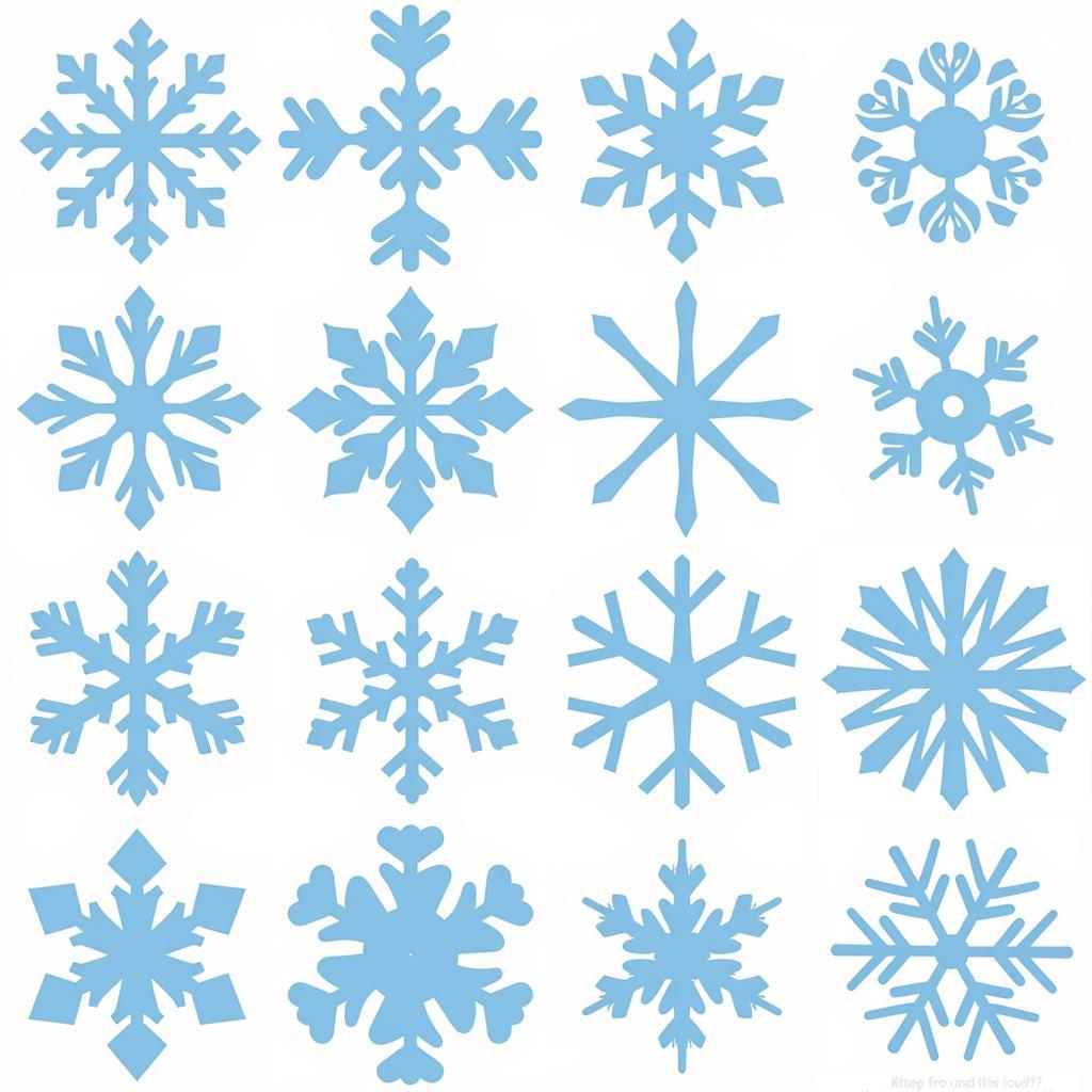 Free Printable Snowflake Name Tags in Various Designs