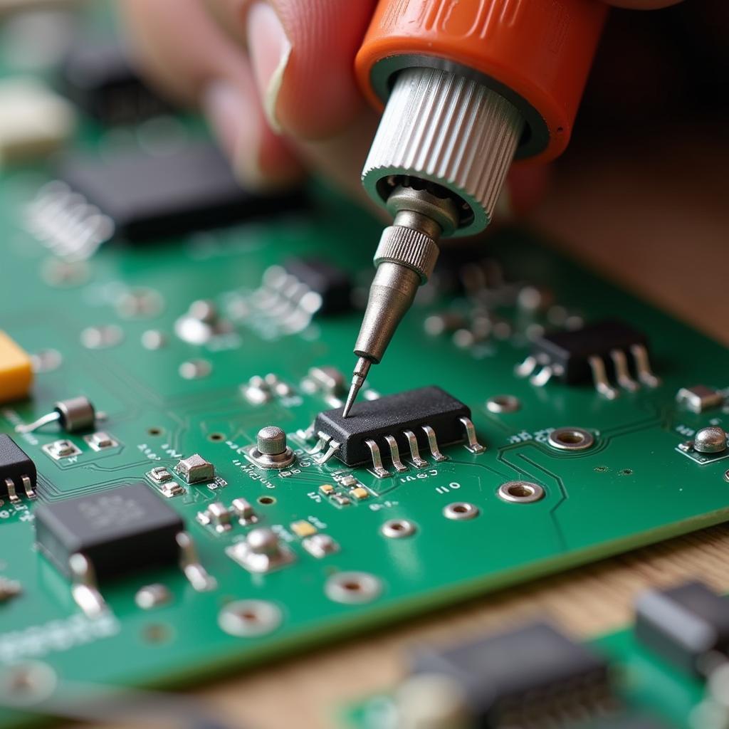 Soldering electronic components using lead-free solder wire