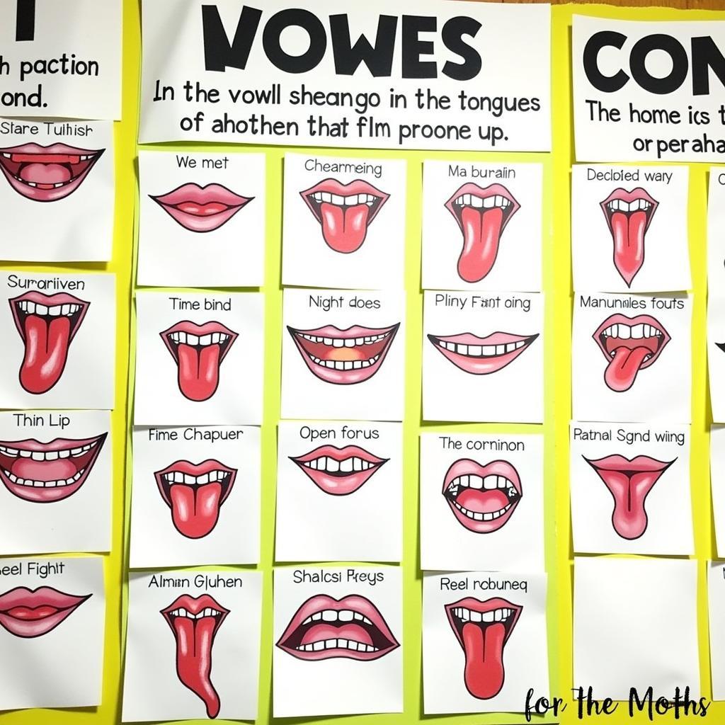 Sound Wall Example with Mouth Articulation Pictures