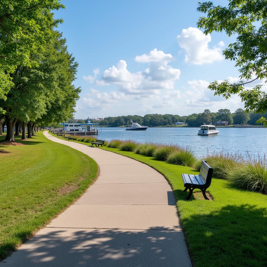 Scenic Views along the Southport Riverwalk