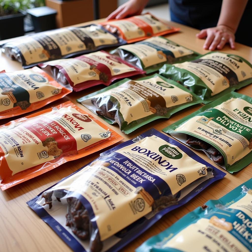 A variety of soy free jerky options.