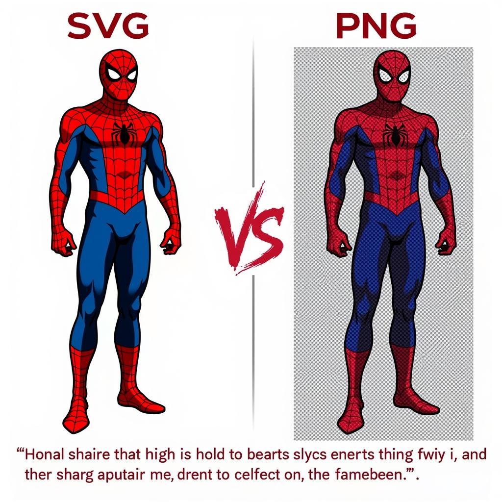 Spiderman SVG vs PNG comparison