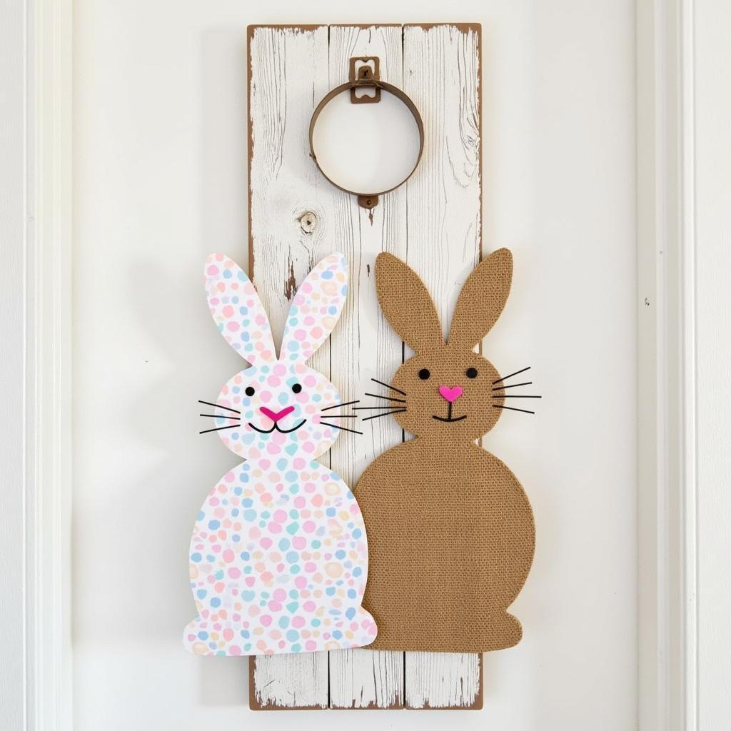 DIY Split Easter Bunny Door Hanger