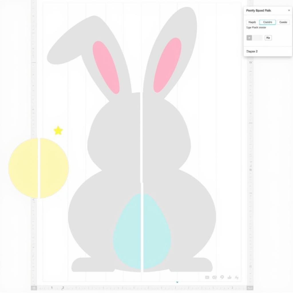 Split Easter Bunny SVG Design for Cricut