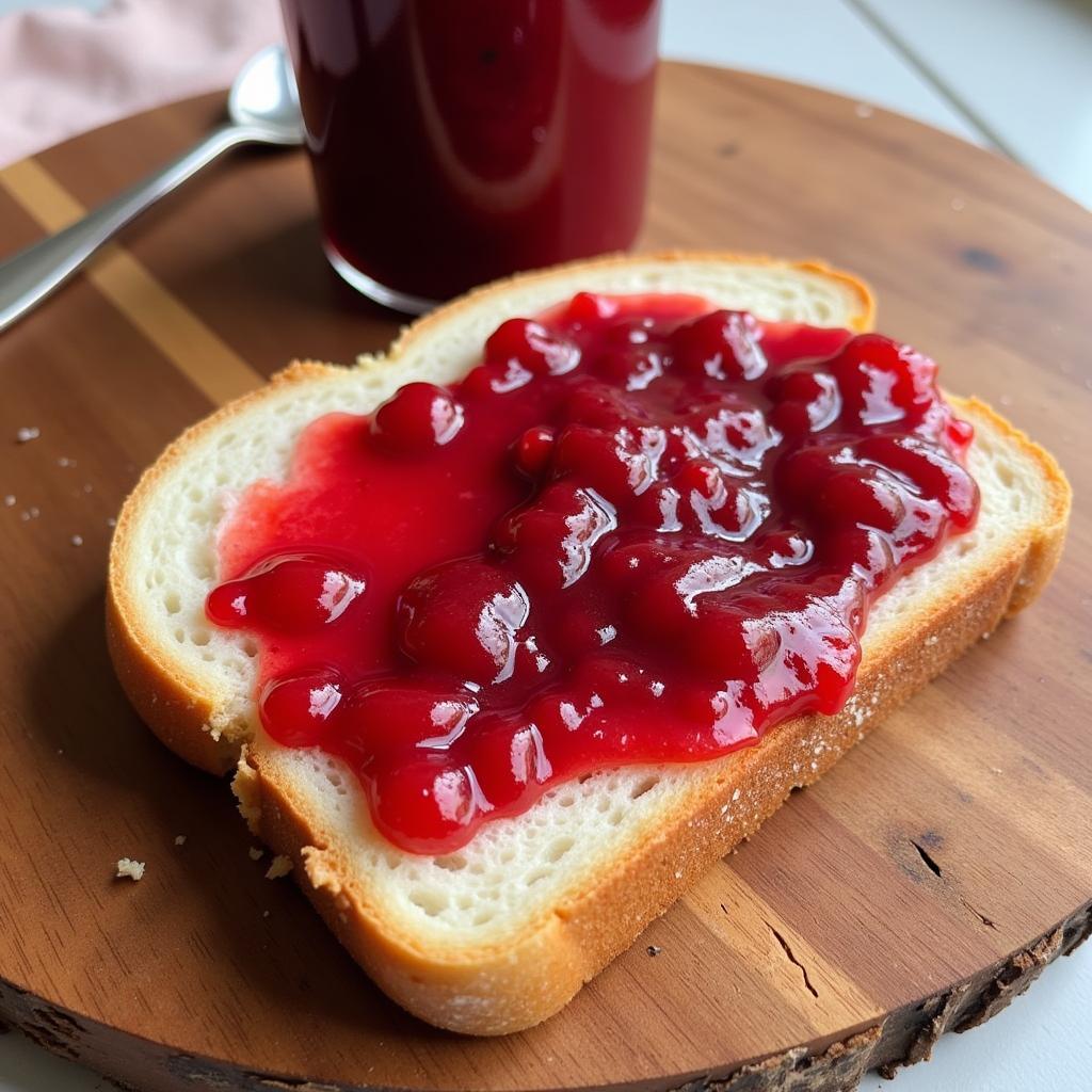 Sugar Free Raspberry Jam on Toast