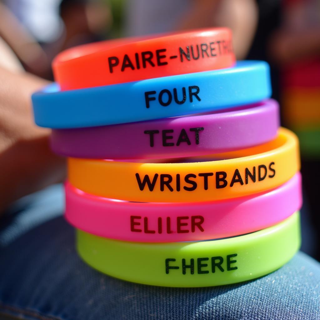 Wristbands Stacked for Distribution